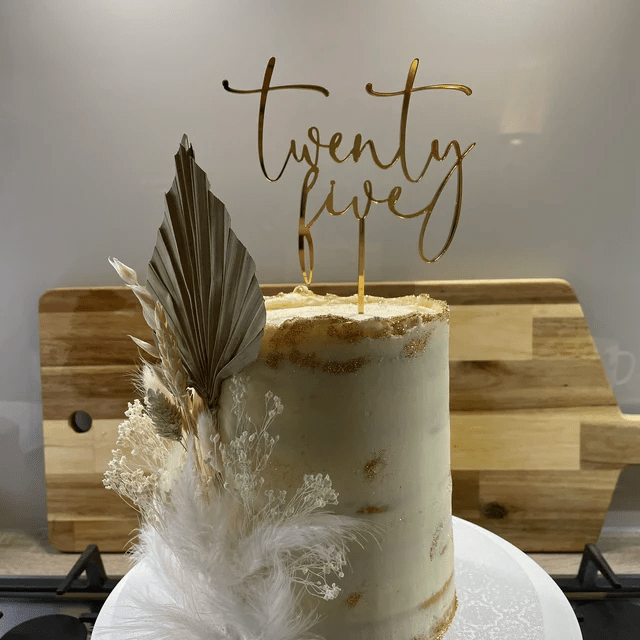 25th Birthday Cake Topper - Cake Topper