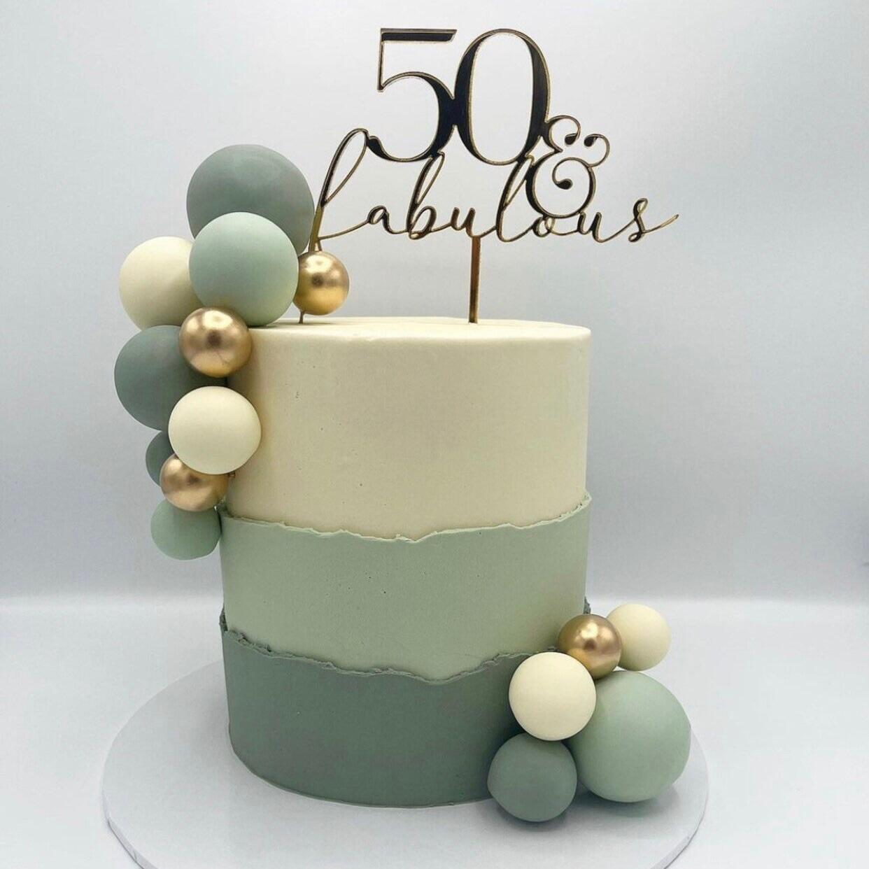 50 & Fabulous Cake Topper - Cake Topper