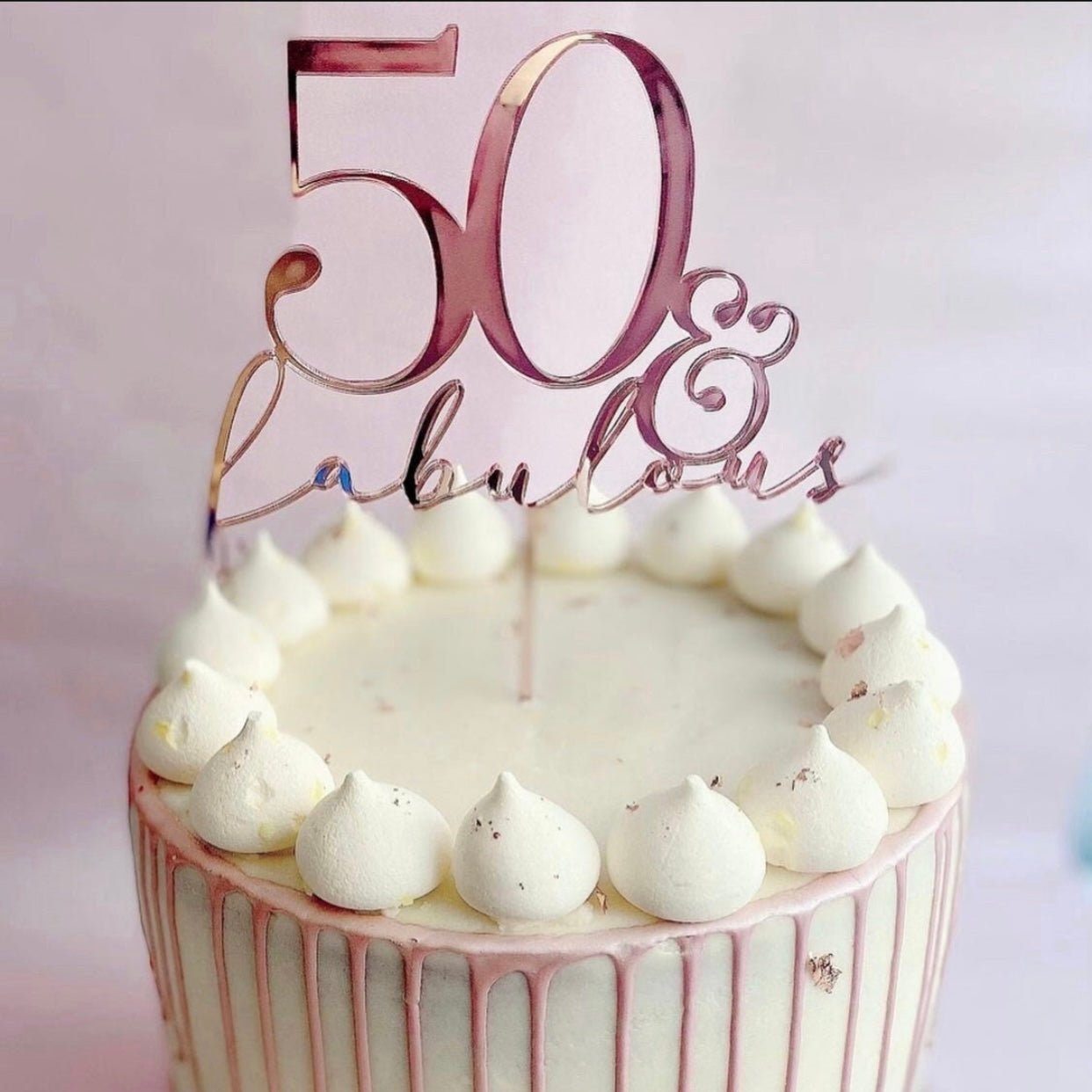 50 & Fabulous Cake Topper - Cake Topper