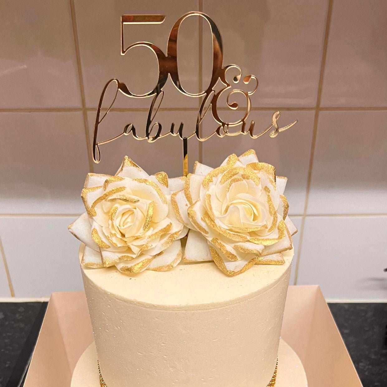 50 & Fabulous Cake Topper - Cake Topper