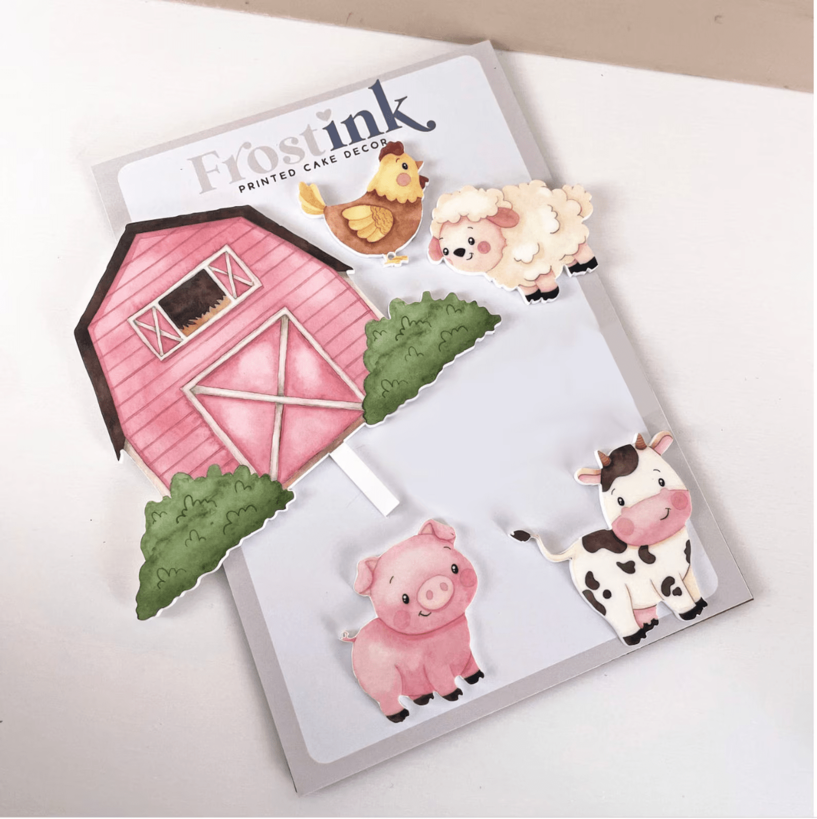 Acrylic Farm Yard Cake Charm Set - Cake Topper