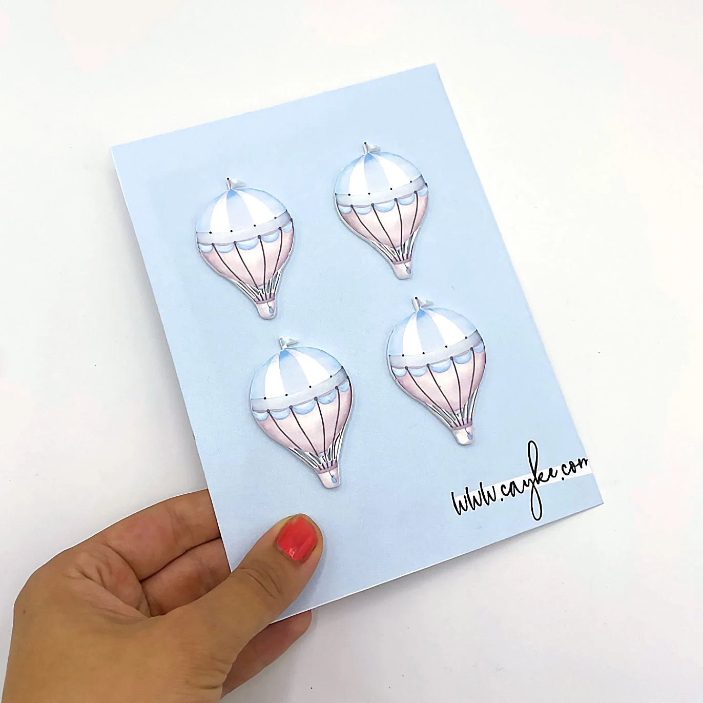 Acrylic Hot Air Balloon Cake Charms - Cake charm