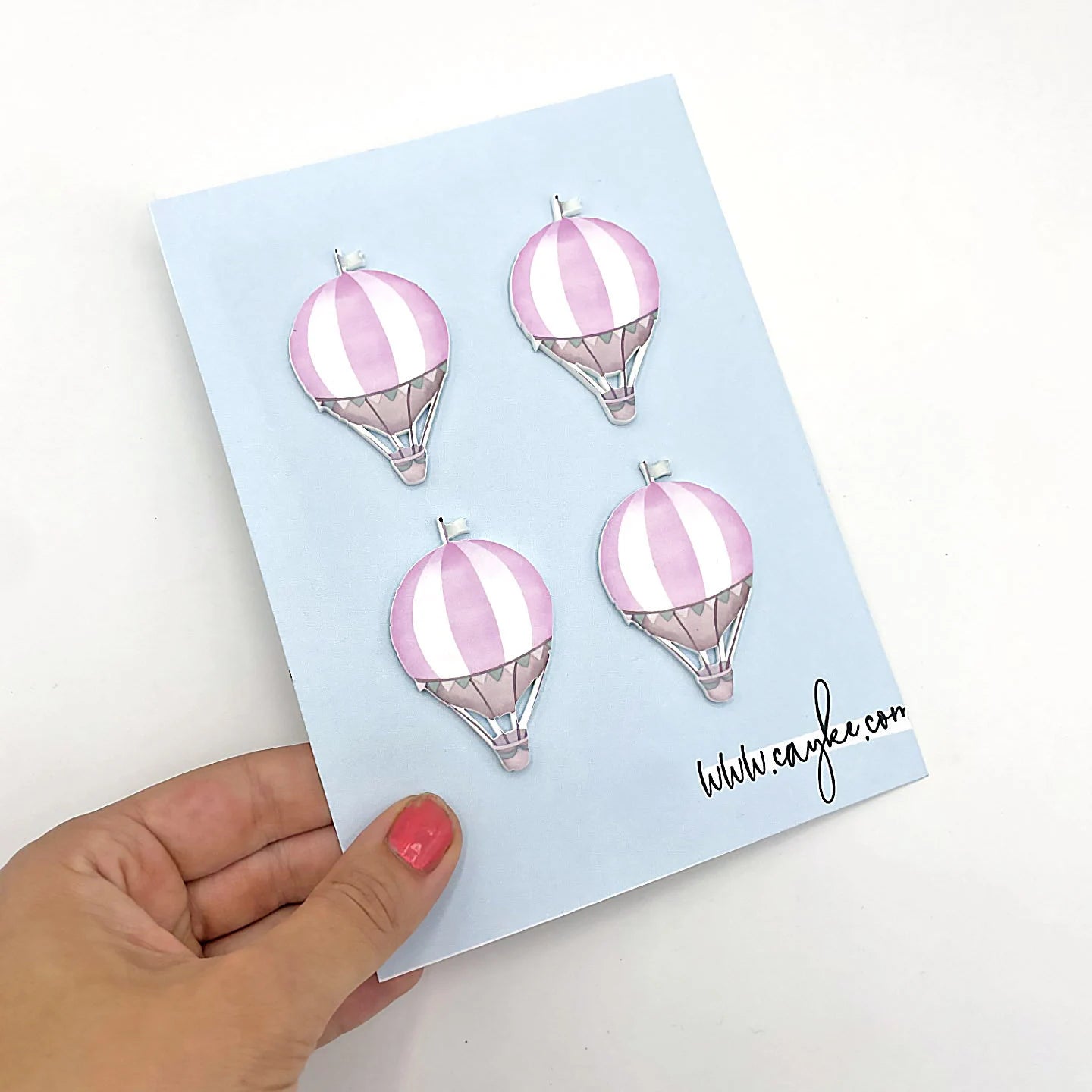 Acrylic Hot Air Balloon Cake Charms - Cake charm