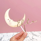 Acrylic Moon and Name Set - Cake Topper