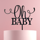 Acrylic Oh Baby Baby Shower/New Born Cake Topper - Cake Topper