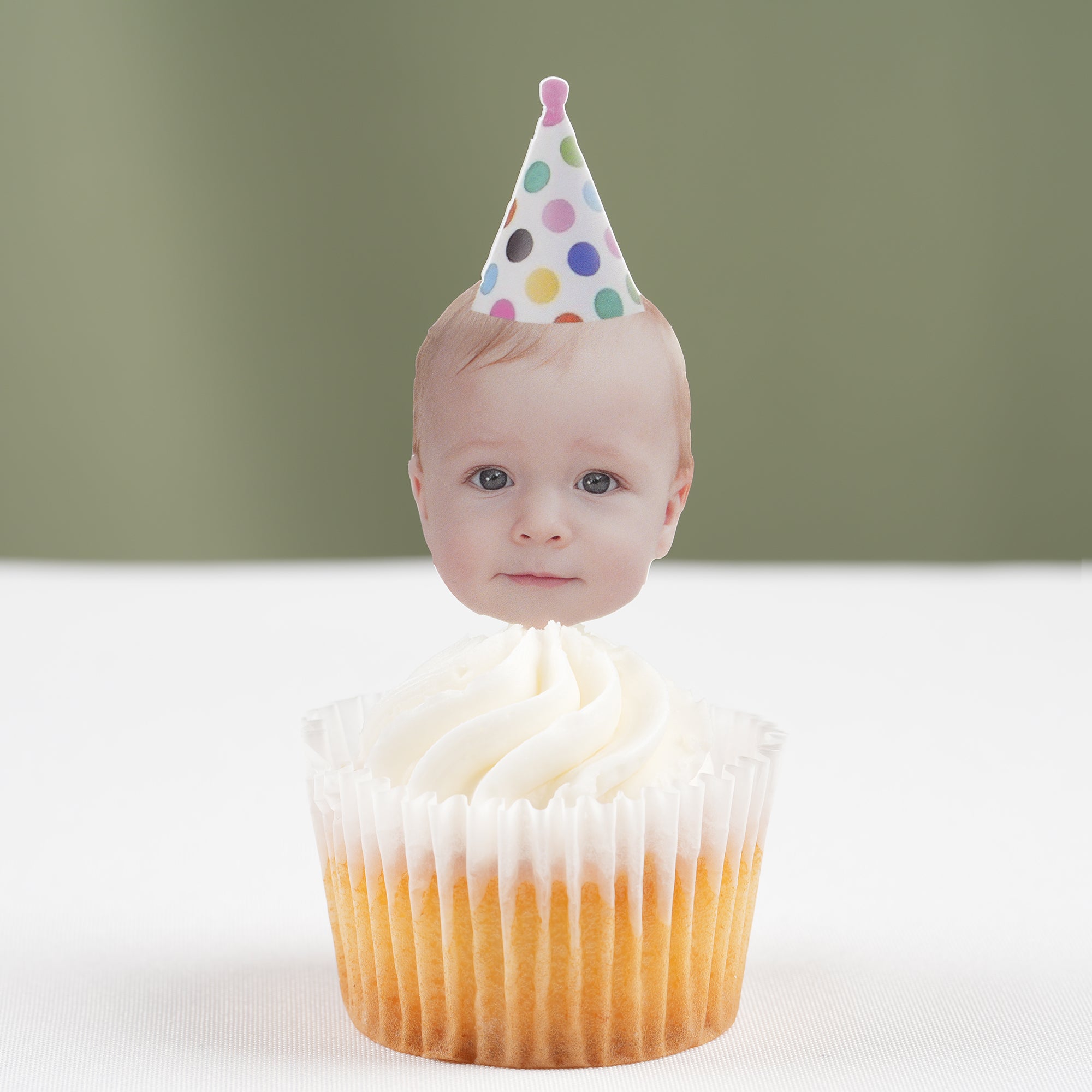 Acrylic Photo Printed Cupcake Topper Decoration - Cupcake Topper