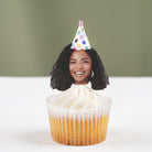 Acrylic Photo Printed Face Cupcake Topper - Cupcake Topper