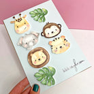 Acrylic Safari Animal Cake Charm Set Decoration - Cake charm