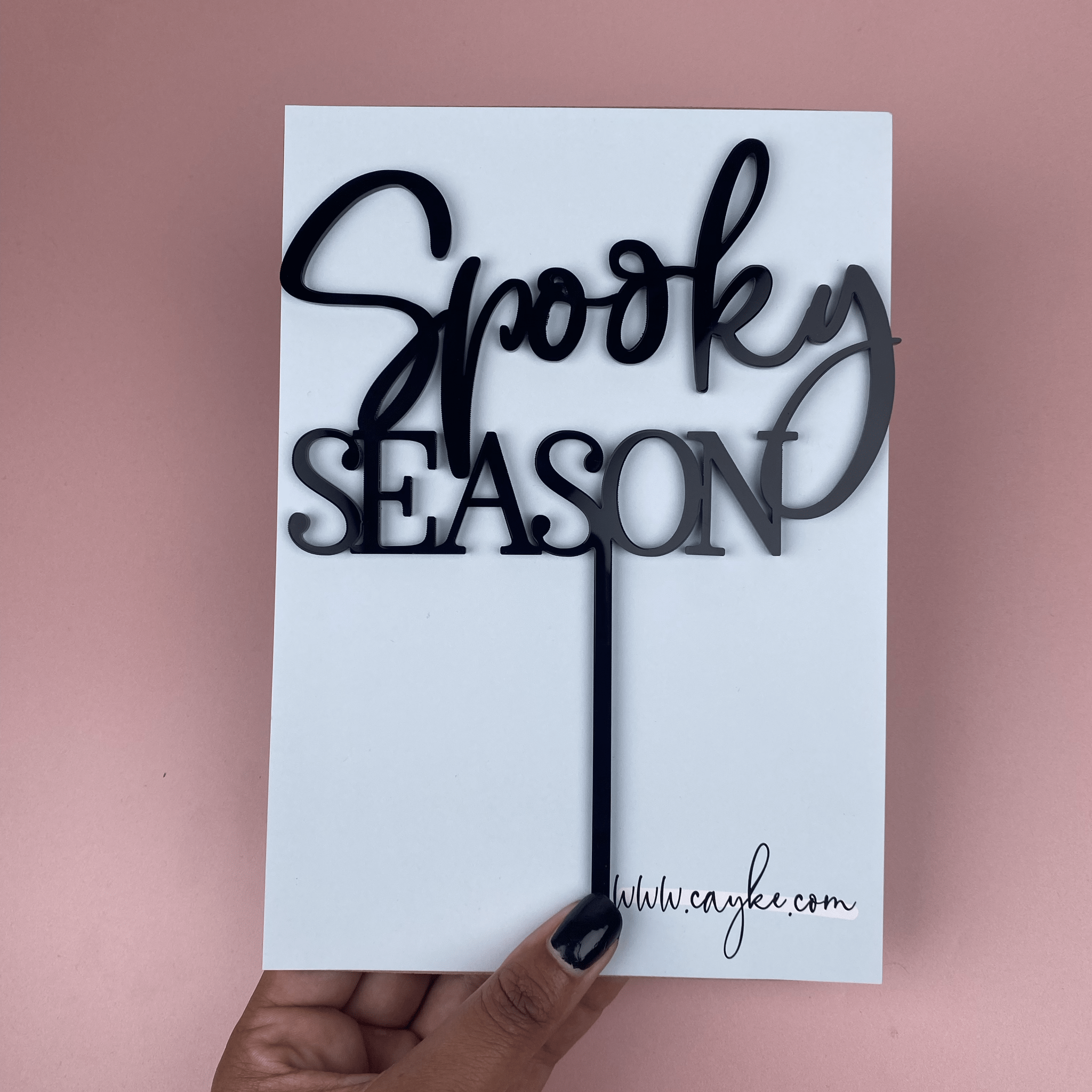 Acrylic Spooky Season Halloween Cake Topper - Cake Topper