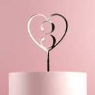 Any age Heart Cake Topper - Cake Topper