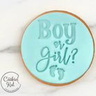 Boy or Girl? - Baby Shower Embosser Stamp - Cookie Stamp