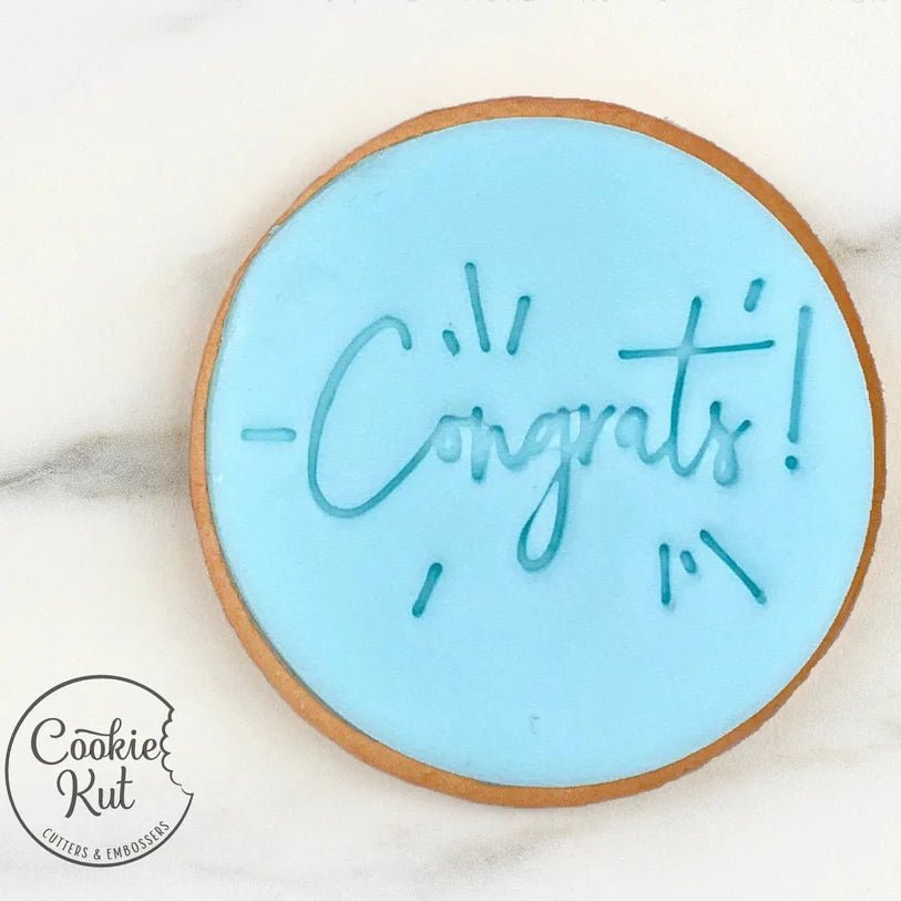 Congrats! Style 2 - Embosser Stamp - Cookie Stamp