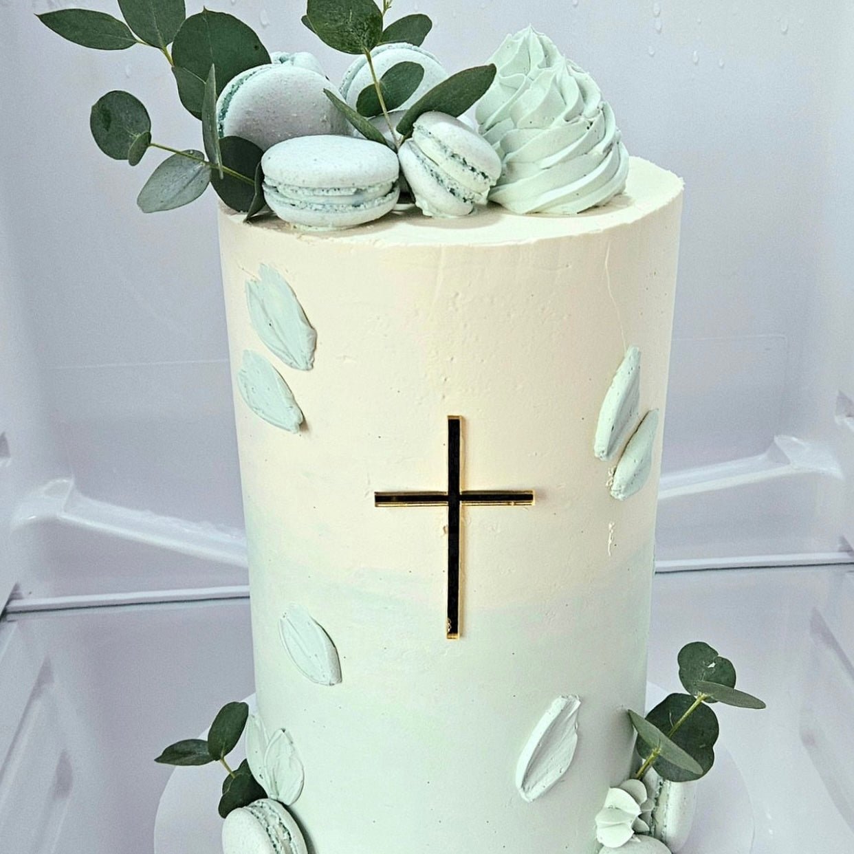 Cross Christening Cake Charm - Cake charm