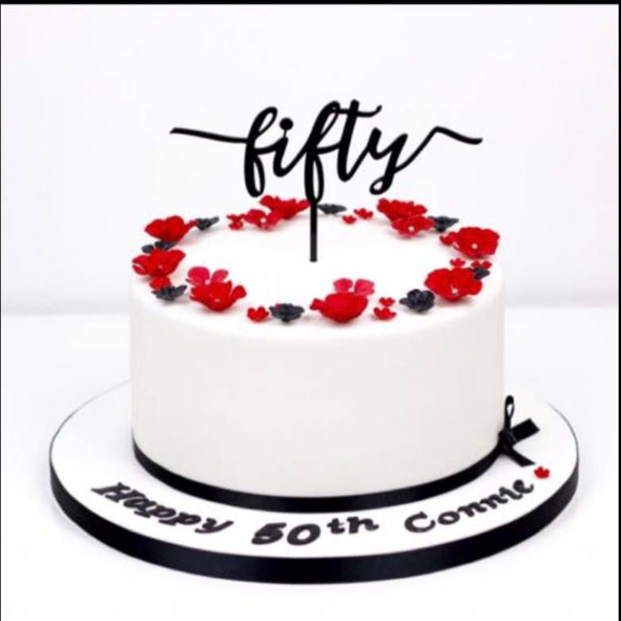 Fifty 50th Birthday Cake Topper - Cake Topper