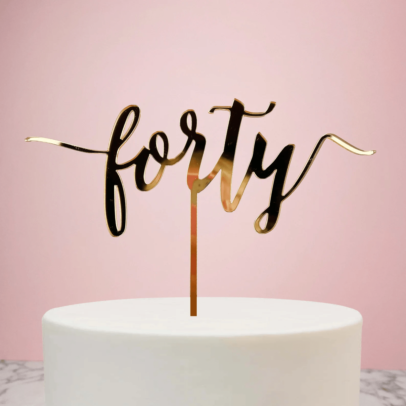 Forty 40th Birthday Cake Topper - Cake Topper