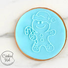 Gingerbread Man - Christmas Reverse Fondant Embosser Stamp - Cookie Stamp