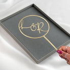 Gold Plated Initial Cake Topper - Cake Topper