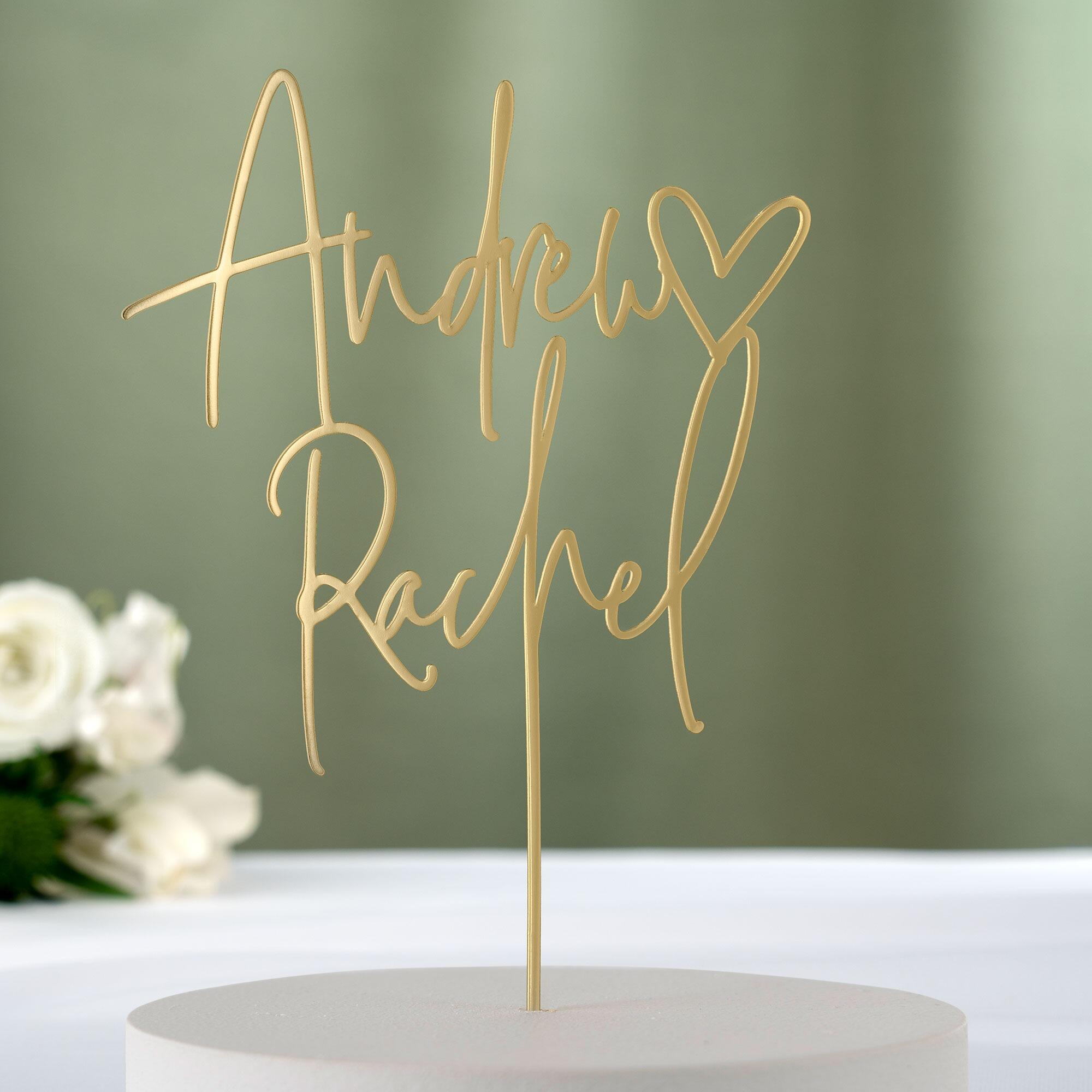 Gold Plated, Personalised Topper - Cake Topper