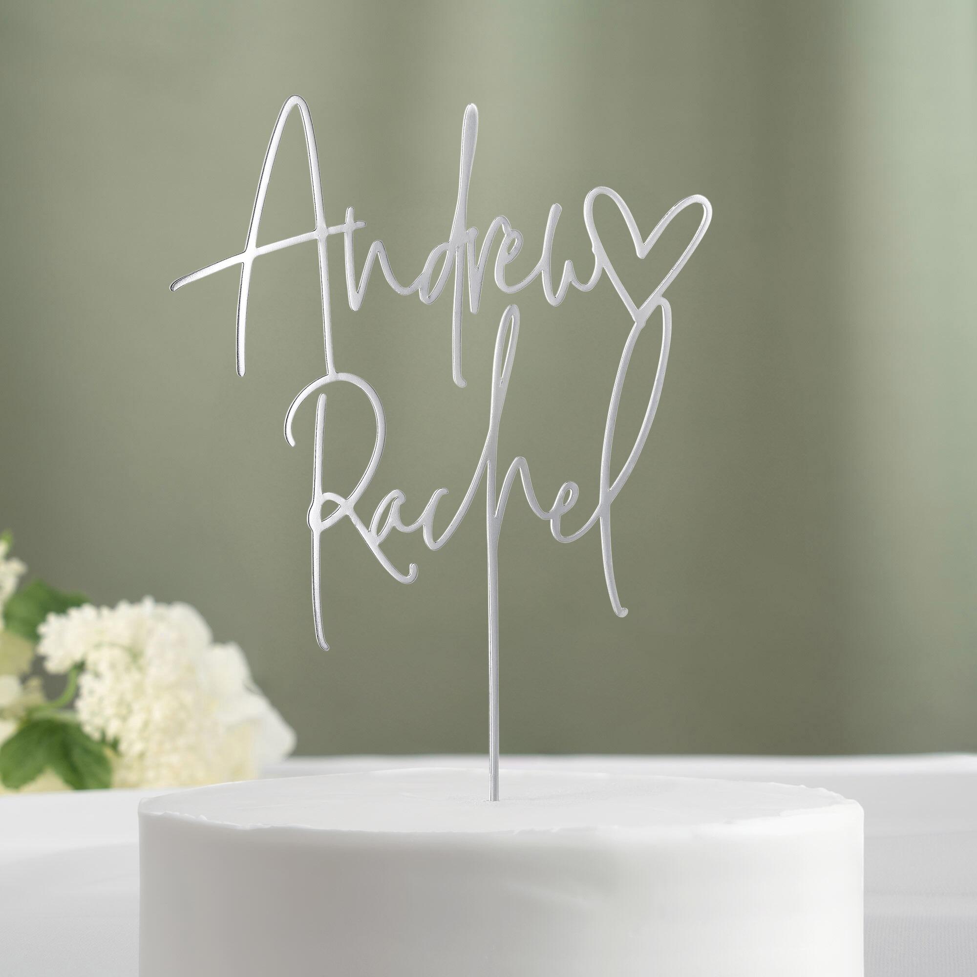 Gold Plated, Personalised Topper - Cake Topper