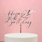 Happy 21st Birthday Cake Topper - Cake Topper