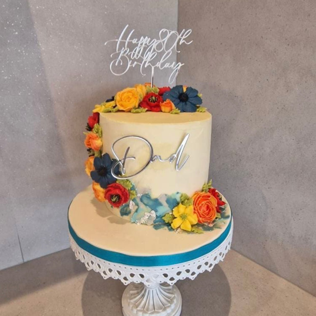 Happy 80th Birthday Cake Topper - Cake Topper