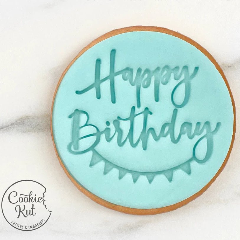 Happy Birthday Embosser Stamp - Cookie Stamp