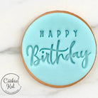 Happy Birthday Embosser Stamp - Style 5 - Cookie Stamp