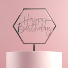 Happy Birthday Hexagon Cake Topper - Cake Topper