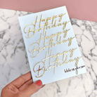 Happy Birthday Sheet Cake Charm X3 - Cake charm