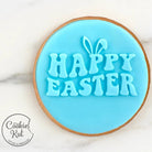 Happy Easter 7 Retro Embosser - Cookie Biscuit Stamp Fondant Reverse - Cookie Stamp