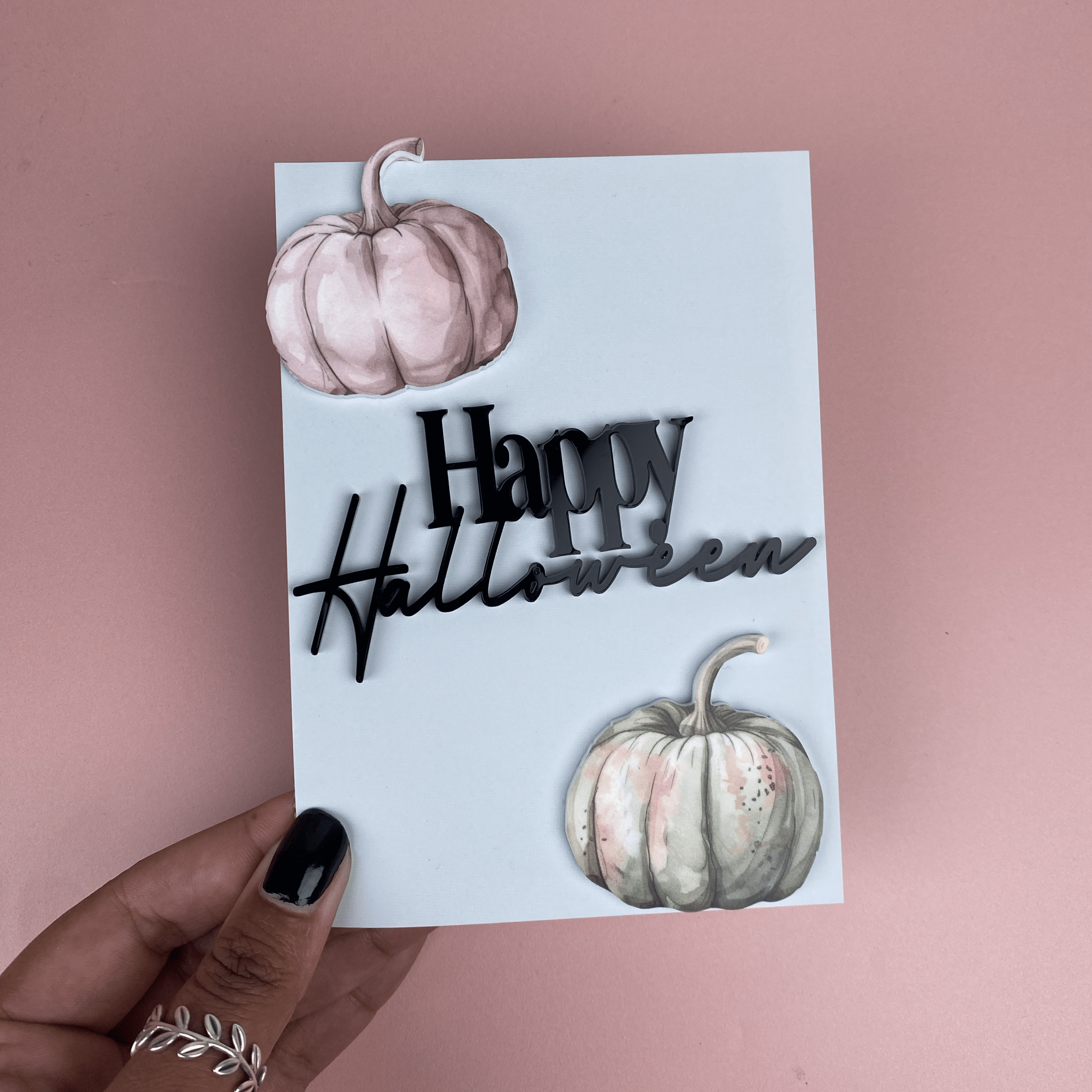 Happy Halloween & Pumpkin Cake Charm Set - Cake charm