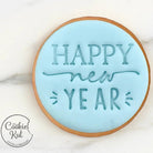 Happy New Year - Christmas and New Year Embosser Stamp - Cookie Stamp