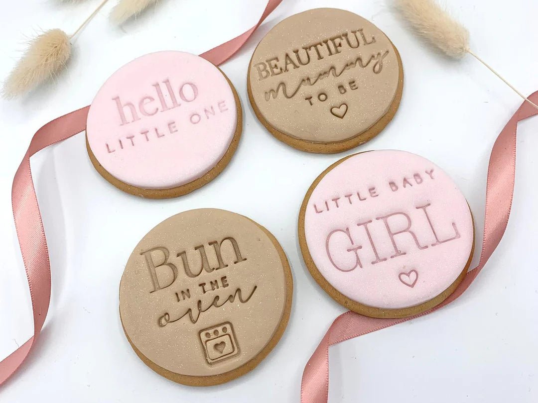 Hello Little One - Baby Shower Embosser Stamp - Cookie Stamp