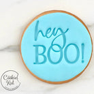 Hey Boo - Halloween Fondant Embosser Stamp - Cookie Stamp