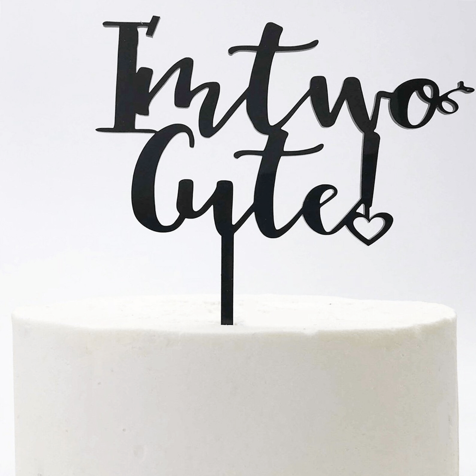 I'm Two Cute 2nd Birthday Cake Topper - Cake Topper