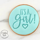 It's A Girl! - Baby Shower Embosser Stamp - Cookie Stamp