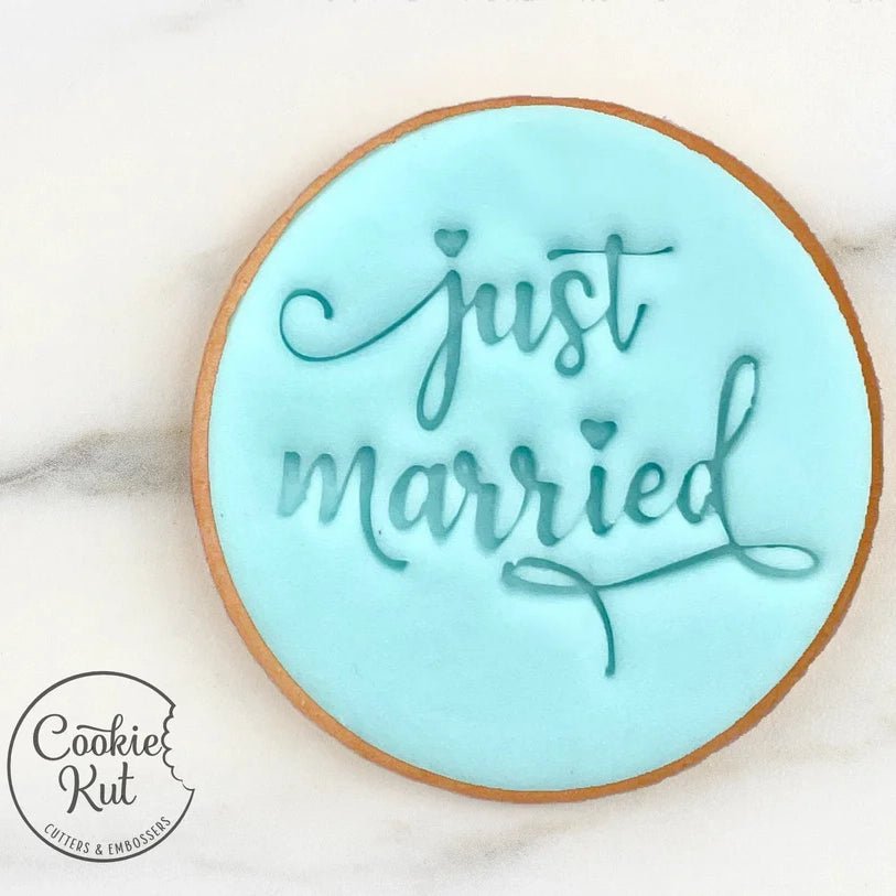 Just Married - Fondant Embosser Stamp - Cookie Stamp
