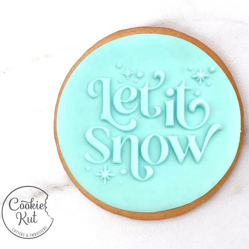 Let It Snow - Reverse Embosser Stamp - Cookie Stamp