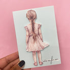 Light Brown Haired Girl Acrylic Cake Charm - Cake charm