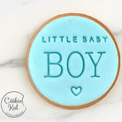 Little Baby Boy - Baby Shower Embosser Stamp - Cookie Stamp