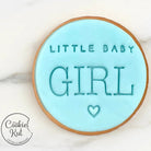 Little Baby Girl - Baby Shower Embosser Stamp - Cookie Stamp