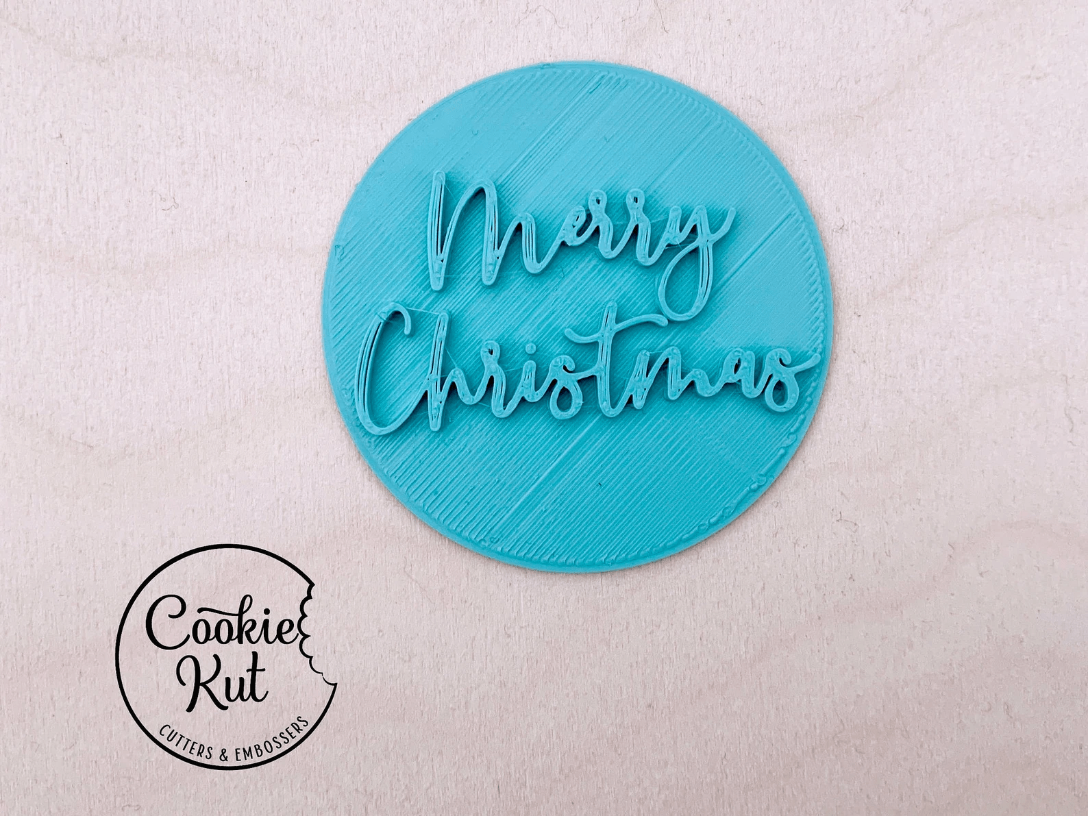 Merry Christmas - Christmas Embosser Stamp - Cookie Stamp