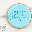Merry Christmas Style 4 - Christmas Embosser Stamp - Cookie Stamp