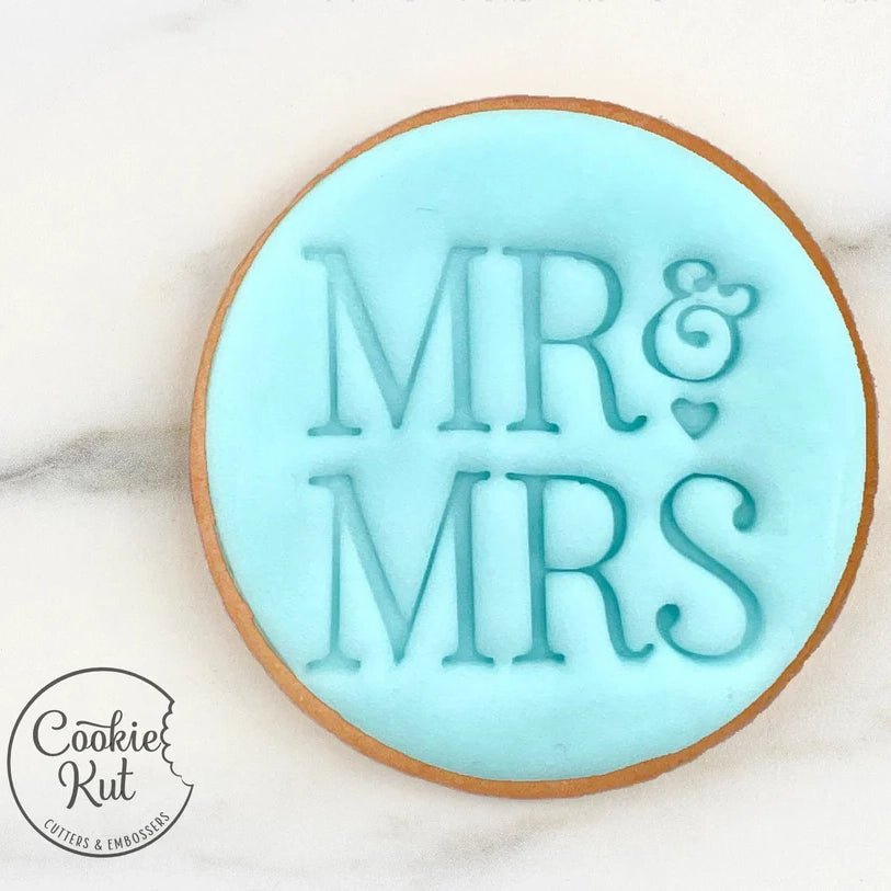 Mr & Mrs Style 1 - Fondant Embosser Stamp - Cookie Stamp
