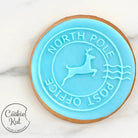 North Pole Stamp - Christmas Reverse Fondant Embosser Stamp - Cookie Stamp