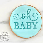 Oh Baby Style 2 - Baby Shower Embosser Stamp - Cookie Stamp