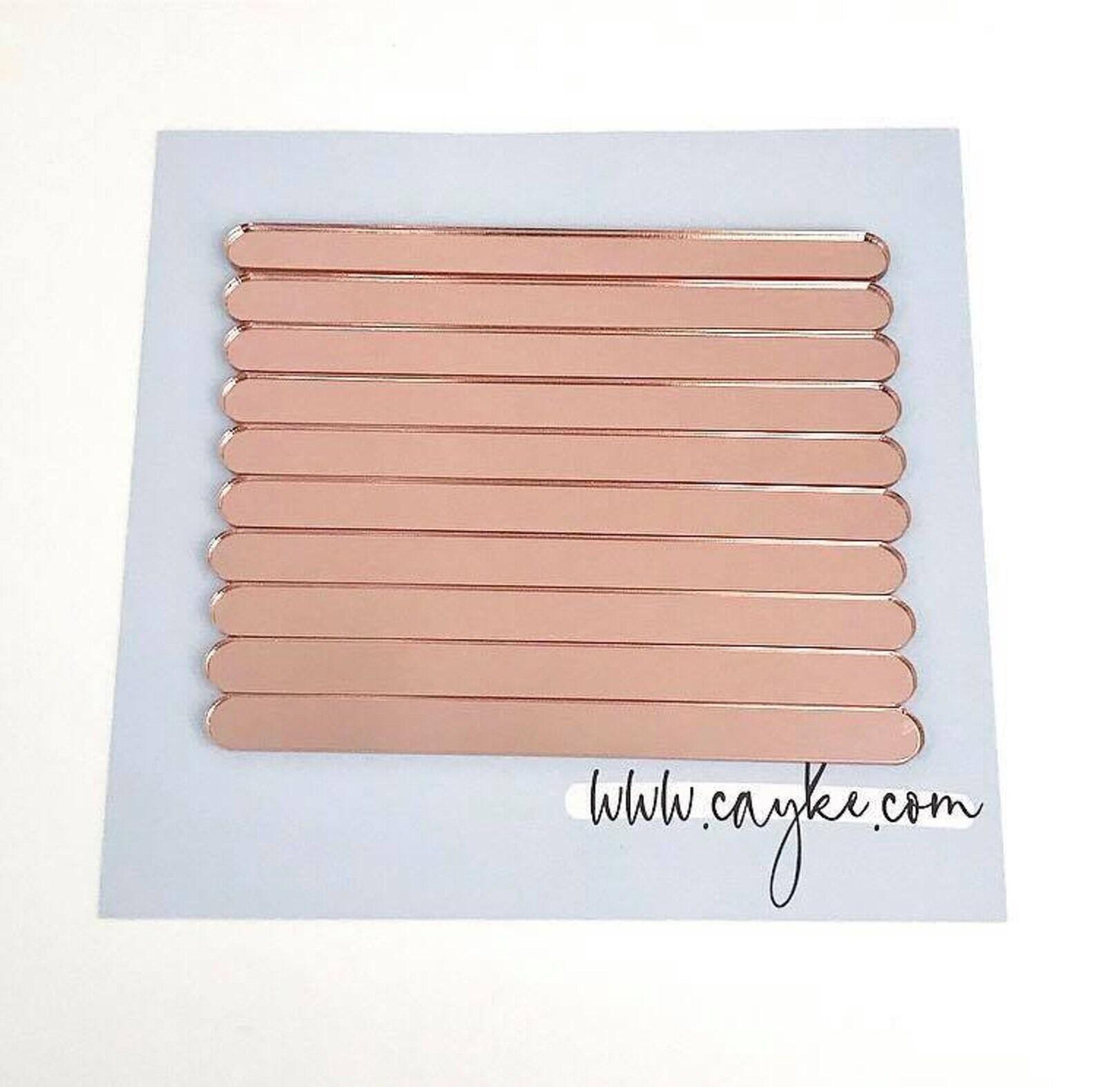 Pack of 10 Rose Gold Mirror Cakesicle Sticks - Cakesicle sticks