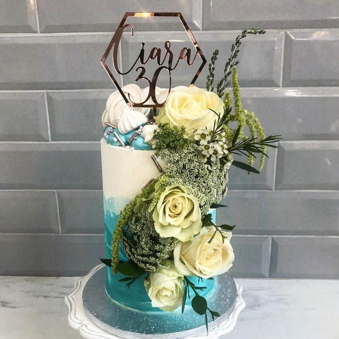 Personalise 'Hexagon' Your Own Topper - Cake Topper