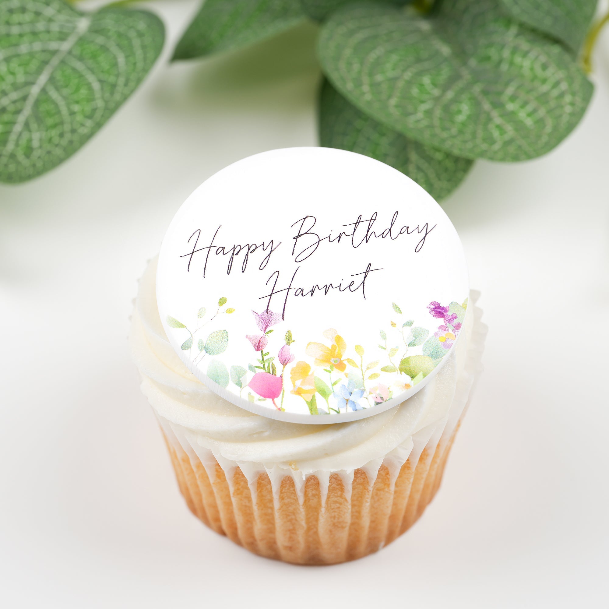 Personalised Acrylic Happy Birthday Cupcake Topper Decoration - Cupcake Topper