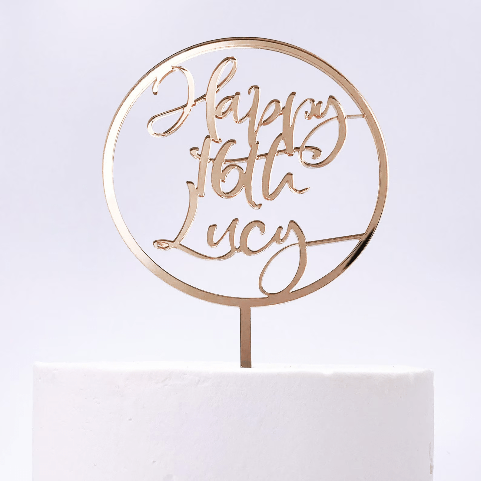 Personalised Circle Birthday cake topper - Cake Topper